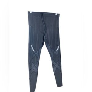 CWX mens medium stabilyx black gray running base support Performance Leggings